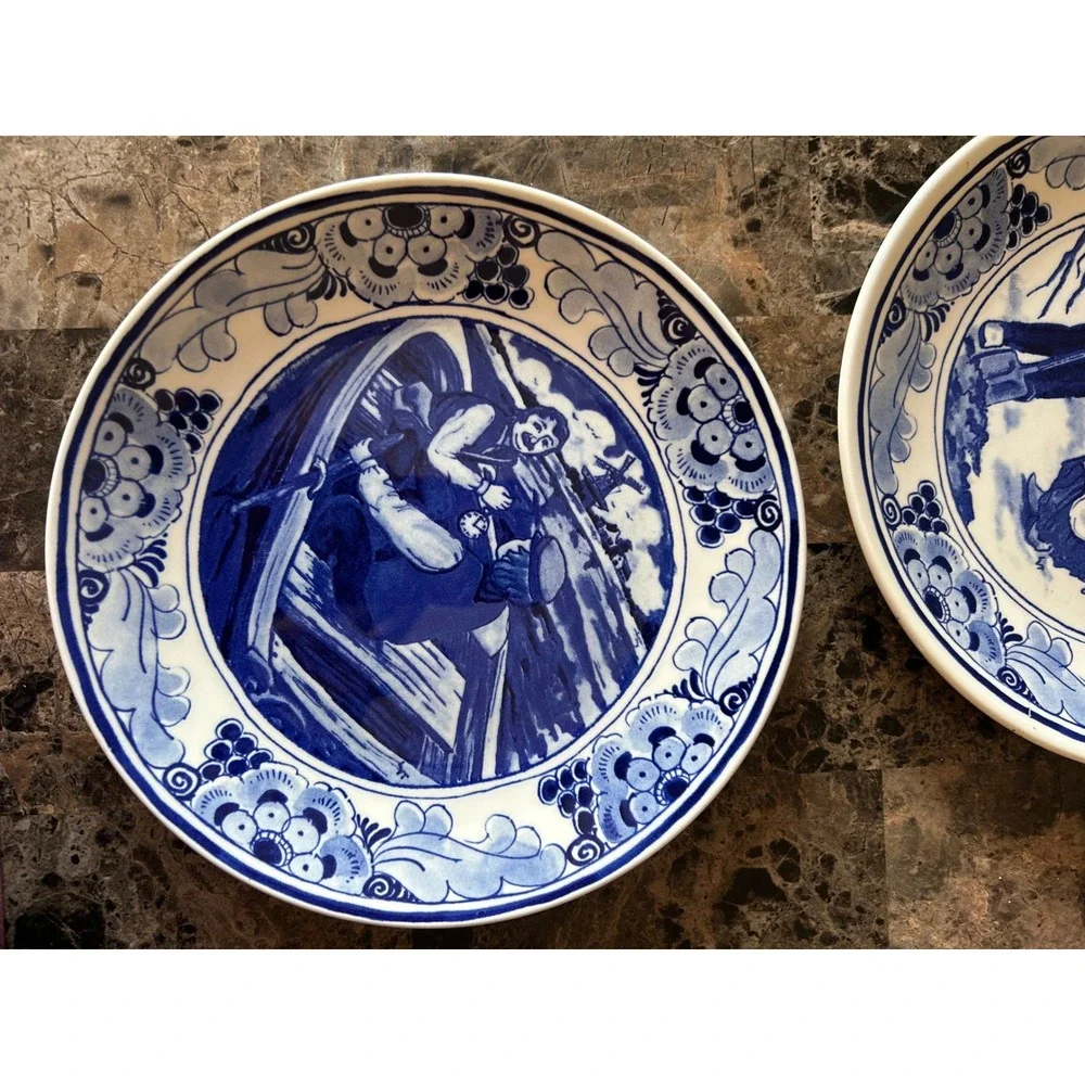 Hans Brinker Delft Plates Mysterious Watch #604 Thousand Guilders Vintage 1982